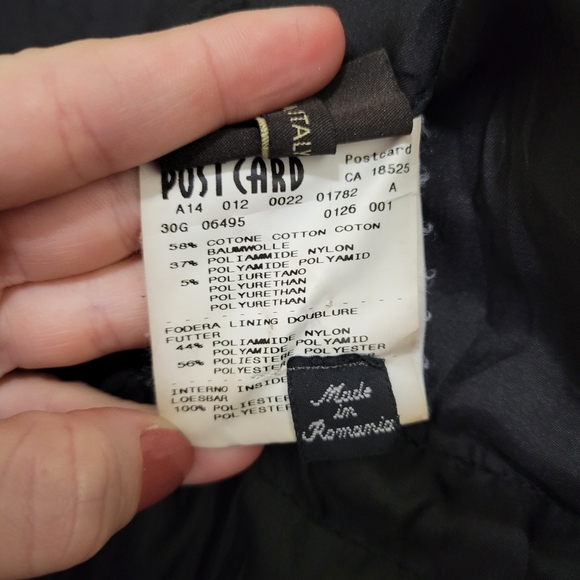 Post card women's coat in black size 6 - Picture 6 of 6